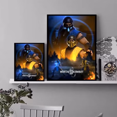 Mortal Kombat Johnny Cage Action Portrait Wall Art