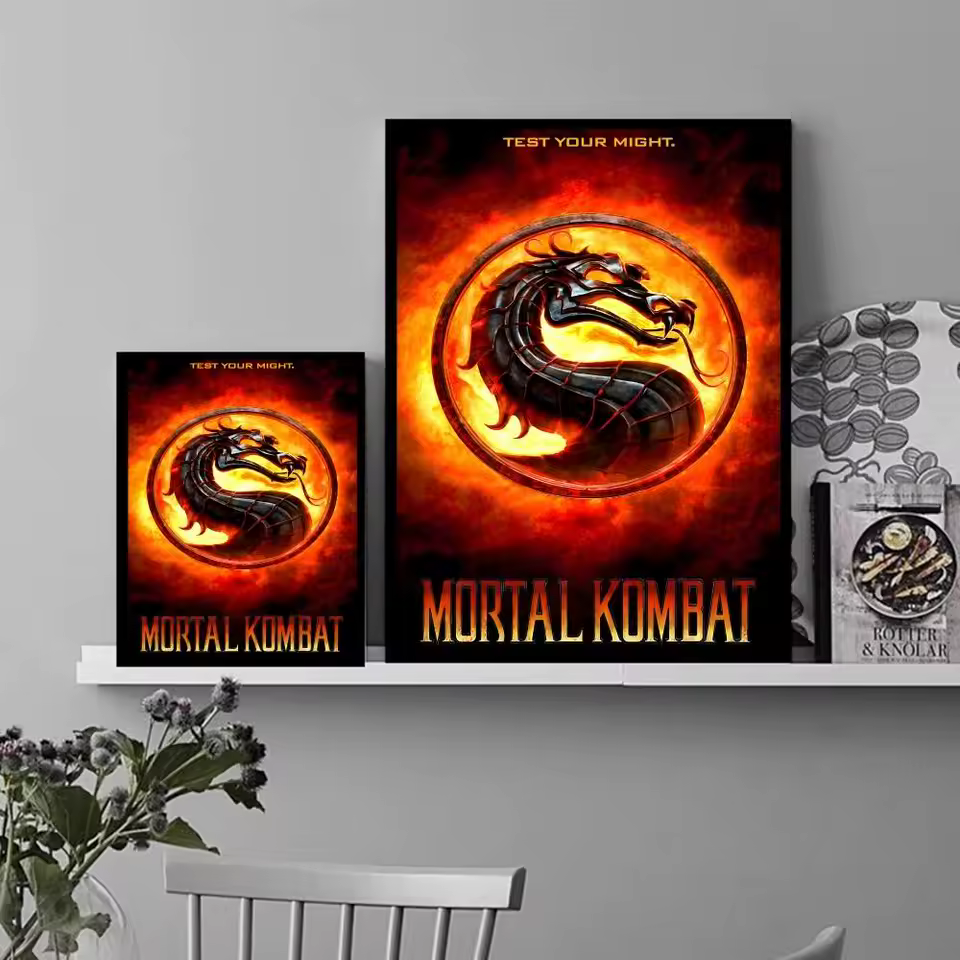 Mortal Kombat Scorpion and Sub-Zero Battle Wall Art