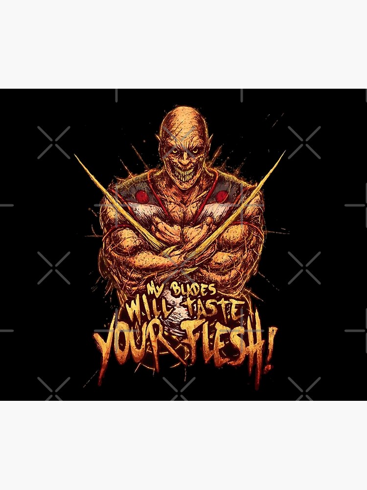 My Blades Will Taste Your Flesh Throw Pillow - Image 2