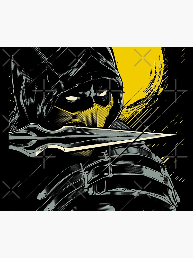 Mortal Kombat Scorpion Serious Ninja Tapestry - Image 2