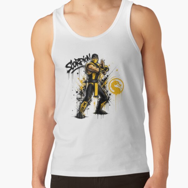 Scorpion Retro Tribute To Mortal Kombat Tank Top - Image 2