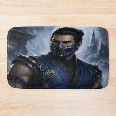Sub Zero Mortal Kombat Fanart Bath Mat