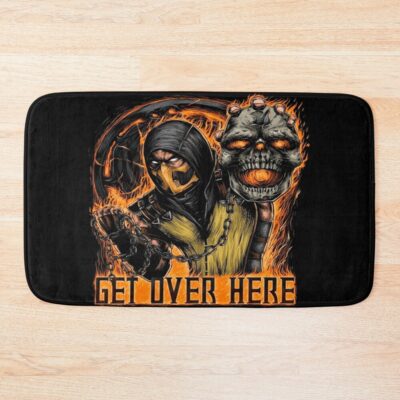 Mortal Kombat Scorpion Get Over Here Bath Mat