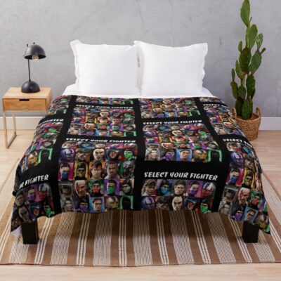 Mortal Kombat Select Your Fighter Throw Blanket