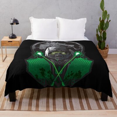 Mortal Kombat Reptile Dripping Acid Throw Blanket