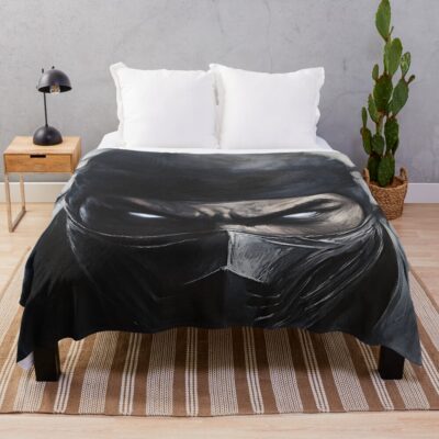 Mortal Kombat Smoke Mk Fanart Throw Blanket