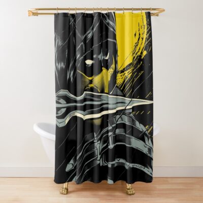 Mortal Kombat Scorpion Serious Ninja Shower Curtain