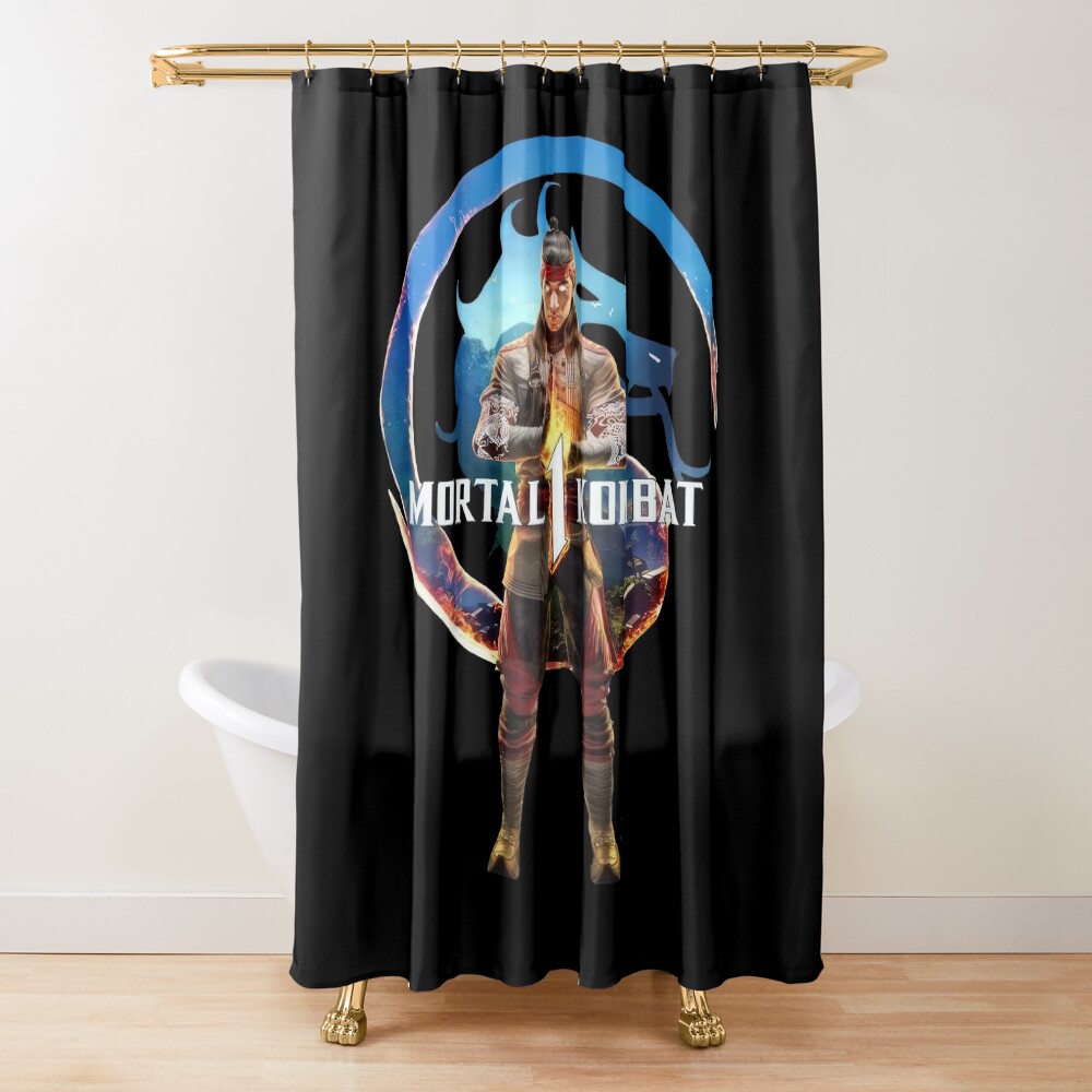 Mortal Kombat 1 Retro Shower Curtain