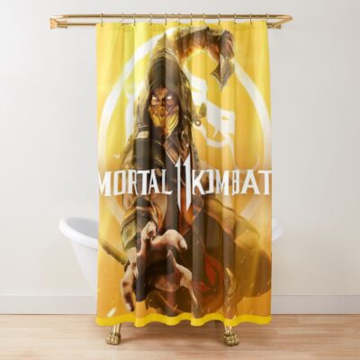 Mortal Kombat 11 Retro Shower Curtain
