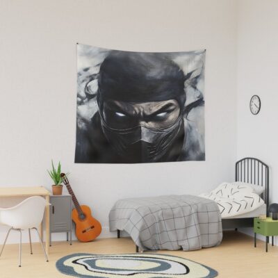 Mortal Kombat Smoke Mk Fanart Tapestry