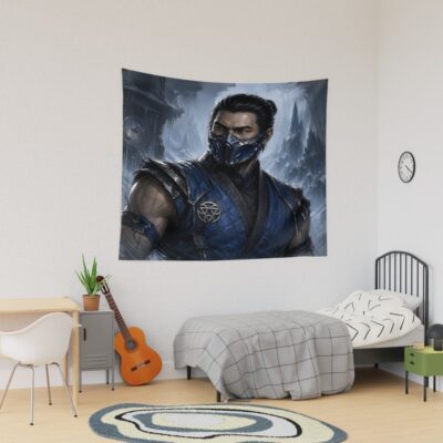 Sub Zero Mortal Kombat Fanart Tapestry