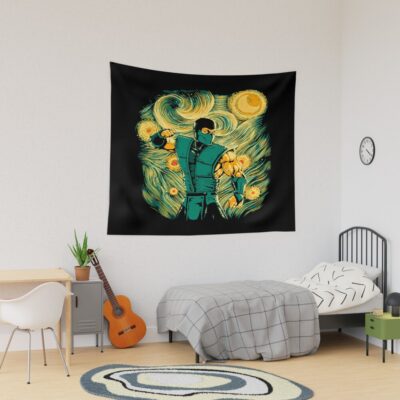 Starry Ice Retro Tapestry