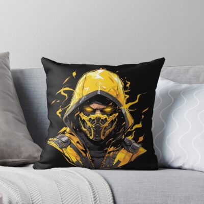 Scorpion Retro Graphic Tee Throw Pillow