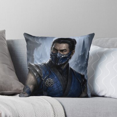 Sub Zero Mortal Kombat Fanart Throw Pillow