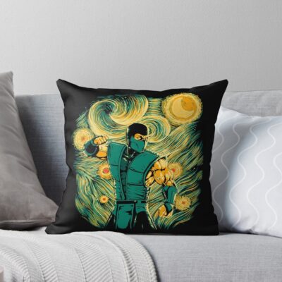 Starry Ice Retro Throw Pillow