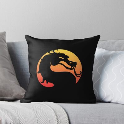 Mortal Kombat Logo Throw Pillow